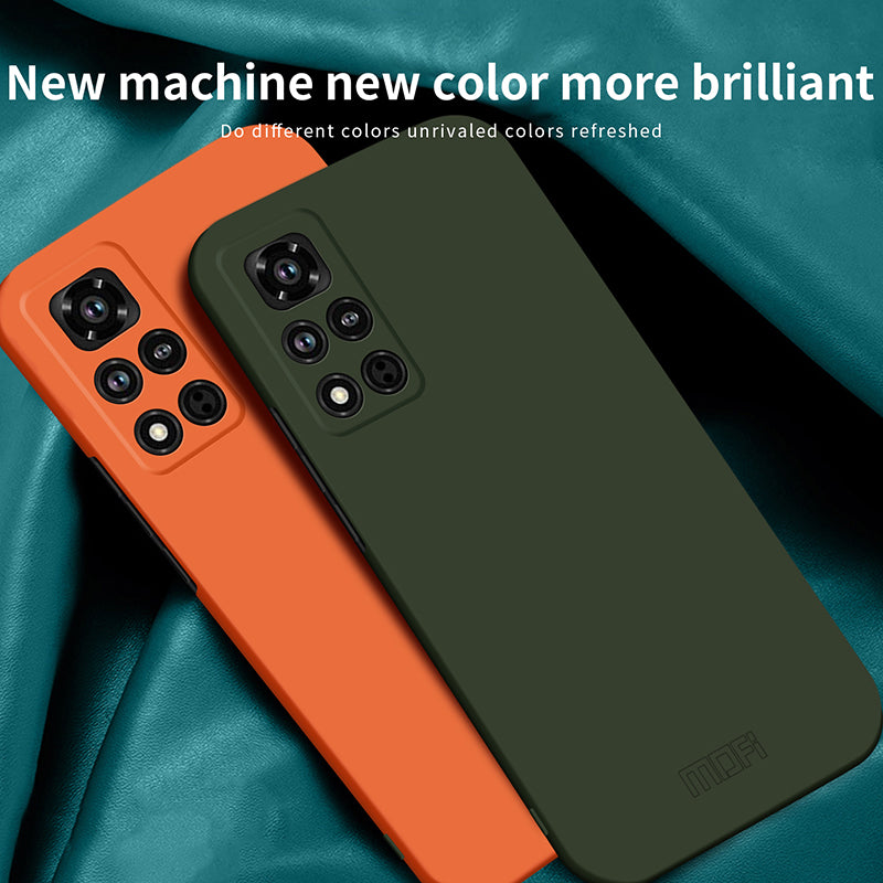 MOFI JK Qin Series For Honor V40 5G Phone Case Skin-Feel Protective Phone Cover - Orange MOFI JK Qin Series For Honor V40 5G Phone Case Skin-Feel Protective Phone Cover - Orange